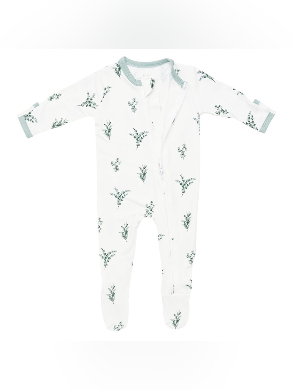 Kyte Baby Zippered Footie in Eucalyptus / 18-24 months